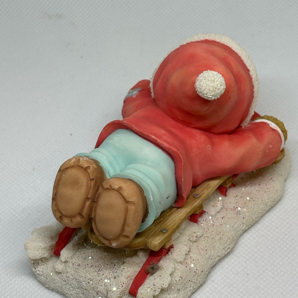 Cherished Teddies Figurine - Red and Gold Accents